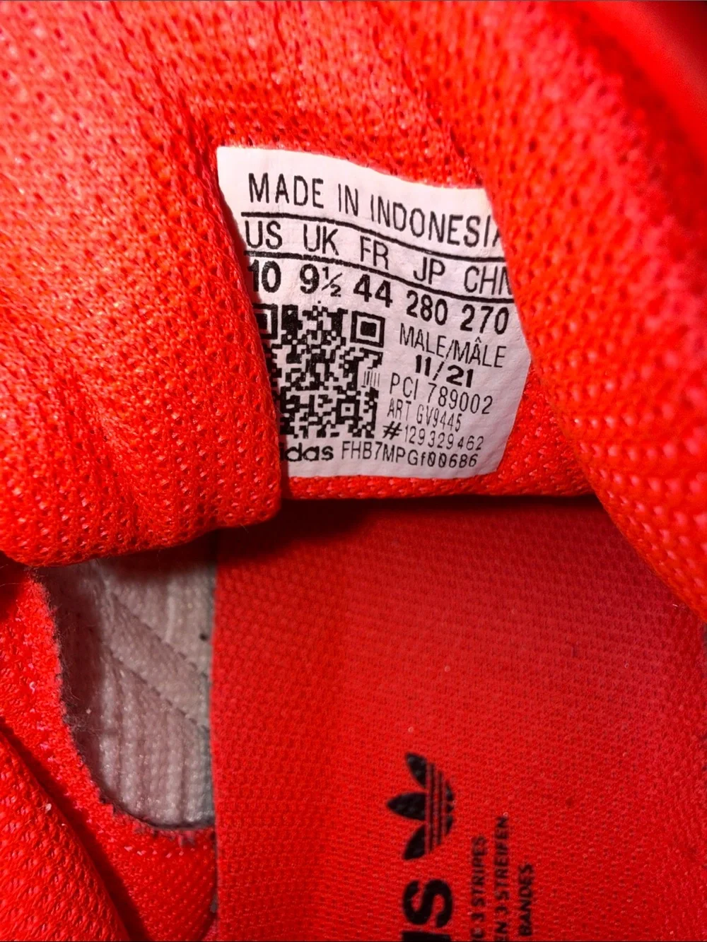 adidas Neon Orange Shell Toe Sneakers